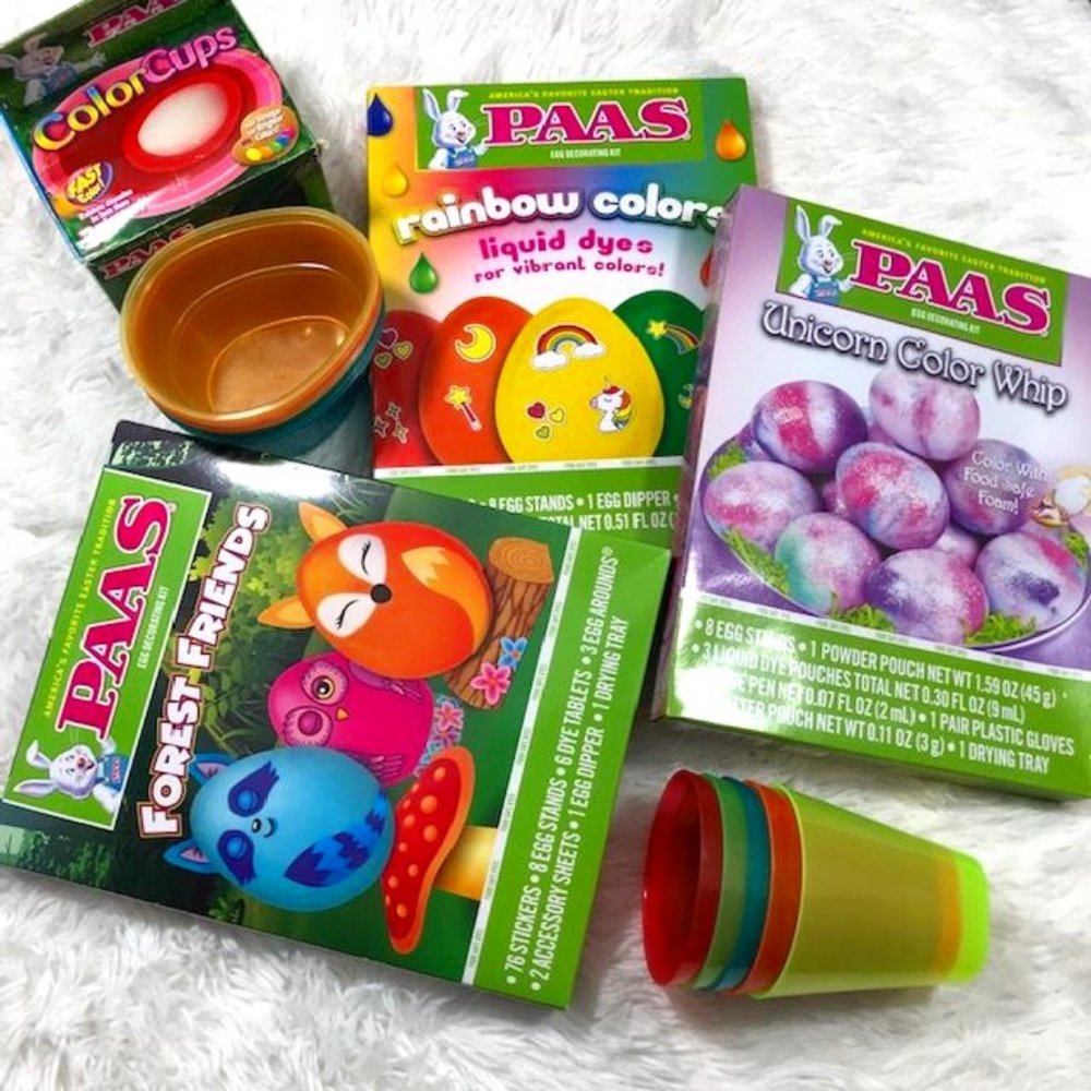 NWOT Paas Easter Egg Decorating Kits and Cups Set